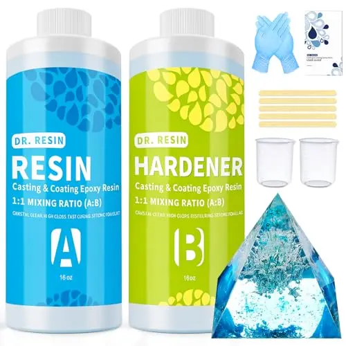 DR. RESIN clear epoxy resin kit for small outdoor wood projects